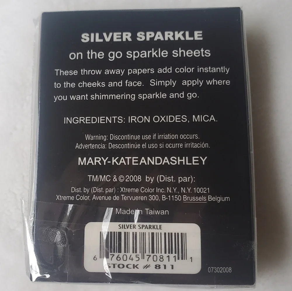 Mary-Kate and Ashley On-The-Go Silver Sparkle Makeup Sheets